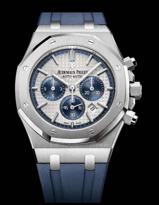 AP 41MM Royal Oak Chronograph Pride Of Italy Limited Edition, Stainless Steel, White And Blue Dial