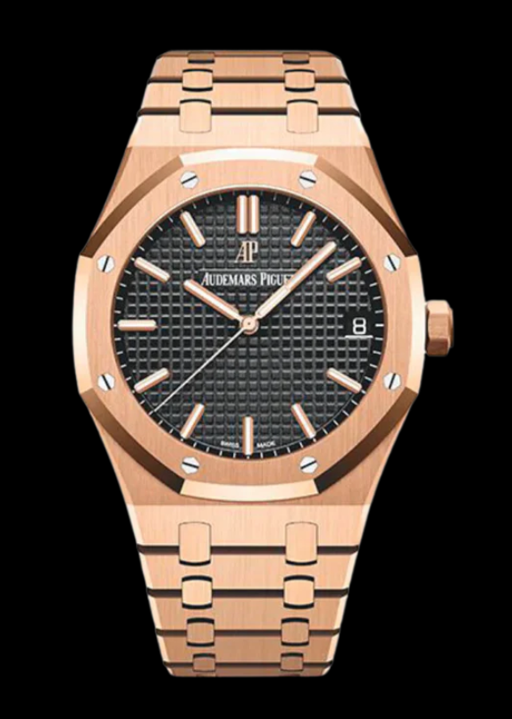 AP 41MM Royal Oak, Rose Gold, Black Dial 2020