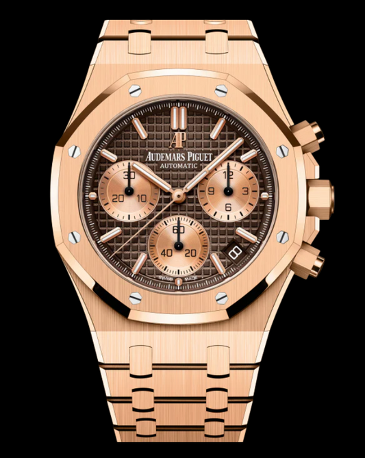 AP 41MM Rose Gold Royal Oak Chronograph Chocolate Dial 2021